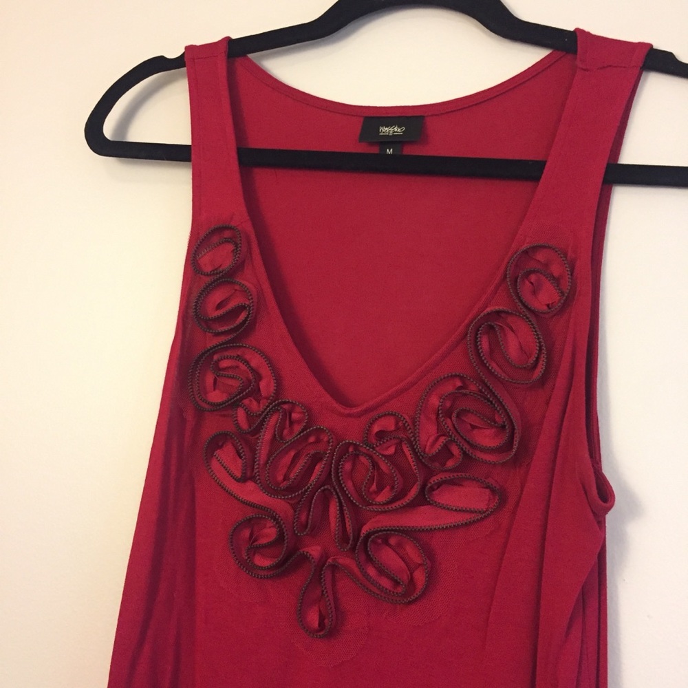 Mossimo Floral Zippered Tank Top